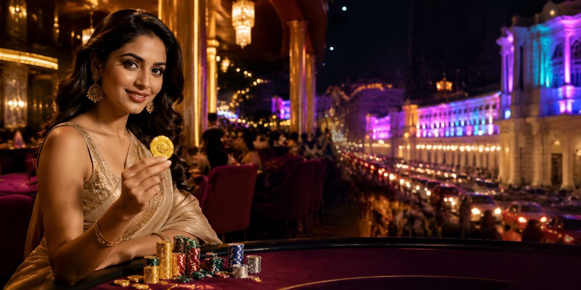 Mobile Teen Patti gaming during night in Delhi's Connaught Place